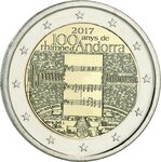 2 EUROS COMMÉMO. Andorre 2017 - 100ème anniversaire de l'hymne andorran