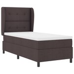 Lit box spring vidaXL avec matelas Marron foncé 80x200 cm en tissu