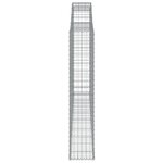 vidaXL Panier de gabions arqué 300x30x160/180 cm Fer galvanisé
