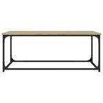 vidaXL Table basse Chêne sonoma 102x50x40 cm Bois d'ingénierie et fer