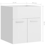 vidaXL Armoire d'évier Blanc brillant 41x38 5x46 cm Aggloméré