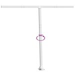 vidaXL Jeu de poteaux d'auvent blanc 300x245 cm fer