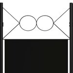 vidaXL Cloison de séparation 5 panneaux Noir 200x180 cm