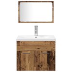 vidaXL Ensemble de meubles de salle de bain 5 pièces Bois ancien Bois d'ingénierie