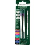 Blister 2 recharges billes pointe moyenne compatible avec parker violet monteverde