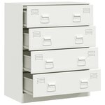 vidaXL Buffet blanc 67x39x83 cm acier