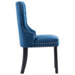 vidaXL Chaises à manger lot de 6 bleu velours