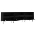 vidaXL Meuble TV noir 150x30x44 5 cm bois d'ingénierie