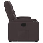 vidaXL Fauteuil inclinable marron foncé tissu