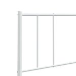 vidaXL Tête de lit métal blanc 200 cm