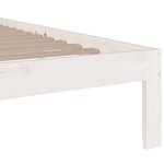vidaXL Cadre de lit Blanc Bois massif 150x200 cm Très grand