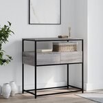 vidaXL Table console sonoma gris 75x40x75 cm bois d'ingénierie