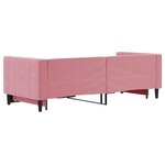 vidaXL Lit de jour avec gigogne sans matelas rose 80x200 cm
