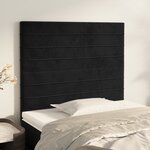vidaXL Têtes de lit 2 Pièces Noir 90x5x78/88 cm Velours