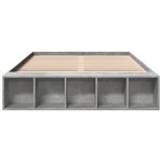 vidaXL Cadre de lit sans matelas gris béton 140x190 cm