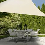 ProGarden Toile d'ombrage 3 6x3 6x3 6 m crème triangulaire