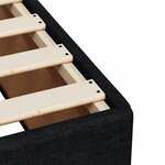 vidaXL Cadre de lit sans matelas noir 200x200 cm tissu