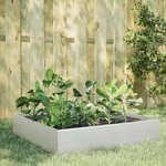 vidaXL Lit surélevé de jardin 100x100x33 5 cm acier inoxydable