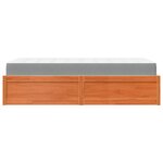 vidaXL Lit avec matelas cire marron 100x200 cm bois massif de pin