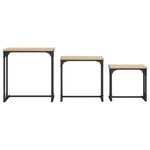 vidaXL Tables basses gigognes 3 Pièces chêne sonoma bois d'ingénierie