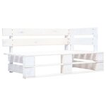 Salon de jardin meuble d'extérieur ensemble de mobilier palette 4 pièces et coussins pin imprégné de blanc 02_0018380