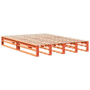 vidaXL Cadre de lit sans matelas cire marron 140x190cm bois pin massif