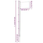 vidaXL Drapeau du Royaume-Uni et mât 6 23 m Aluminium