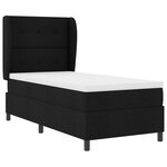 Lit Box Spring vidaXL avec Matelas Noir 80x200 cm Tissu