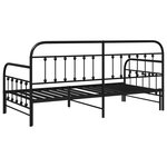 Lit banquette avec lit gigogne vidaXL Noir 107x203 cm Acier