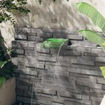 vidaXL Déversoir pour cascade avec LED RVB Inox 30 cm