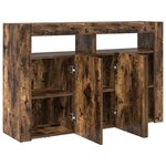 vidaXL Buffet Chêne Fumé Bois d'Ingénierie 116 x 30 x 75 cm