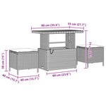 Ensemble 13 pièces canapé de jardin avec coussins Noir Poly Rattan Acacia