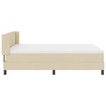 Lit à ressorts vidaXL avec matelas crème 140x200 cm en tissu
