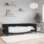 vidaXL Lit de repos noir 80x200 cm velours
