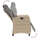 vidaXL Ensemble à manger de jardin avec coussins 5Pièces Beige poly rotin