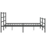vidaXL Cadre de lit métal avec tête de lit/pied de lit noir 183x213 cm