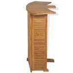 vidaXL Table pliable de bar 155x53x105 cm Bois de teck solide