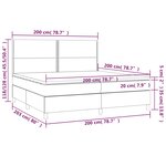 vidaXL Sommier à lattes de lit matelas et LED Gris clair 200x200 cm