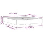 vidaXL Cadre de lit Gris clair 160x200 cm en tissu corduroy
