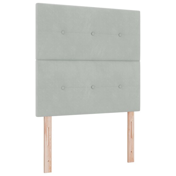Tête de lit capitonnée Gris clair 100 cm Velours
