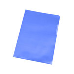 Pochette coin q-connect polypropylène eco 12/100e coloris bleu sachet 10 unités