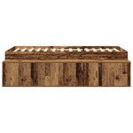vidaXL Cadre de lit de rangement Bois ancien 100x200 cm