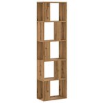 vidaXL Bibliothèque 5 niveaux chêne artisanal bois ingénierie