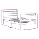 vidaXL Cadre de lit avec tête de lit sans matelas blanc 75x190 cm
