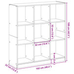 vidaXL Bibliothèque vieux bois 102x32x108 cm bois d'ingénierie