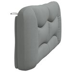 vidaXL Coussin de tête de lit gris clair 180 cm tissu