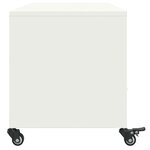 vidaXL Meuble TV blanc 100 5x39x43 5 cm acier laminé à froid