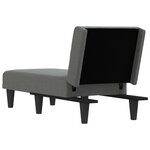 vidaXL Chaise longue gris foncé tissu