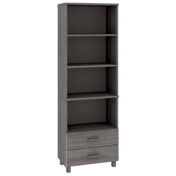 vidaXL Buffet HAMAR Gris clair 60x35x180 cm Bois de pin massif