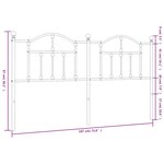 vidaXL Tête de lit métal blanc 180 cm